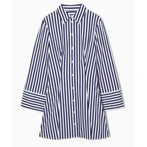 COS Striped Waisted Mini Shirt Dress